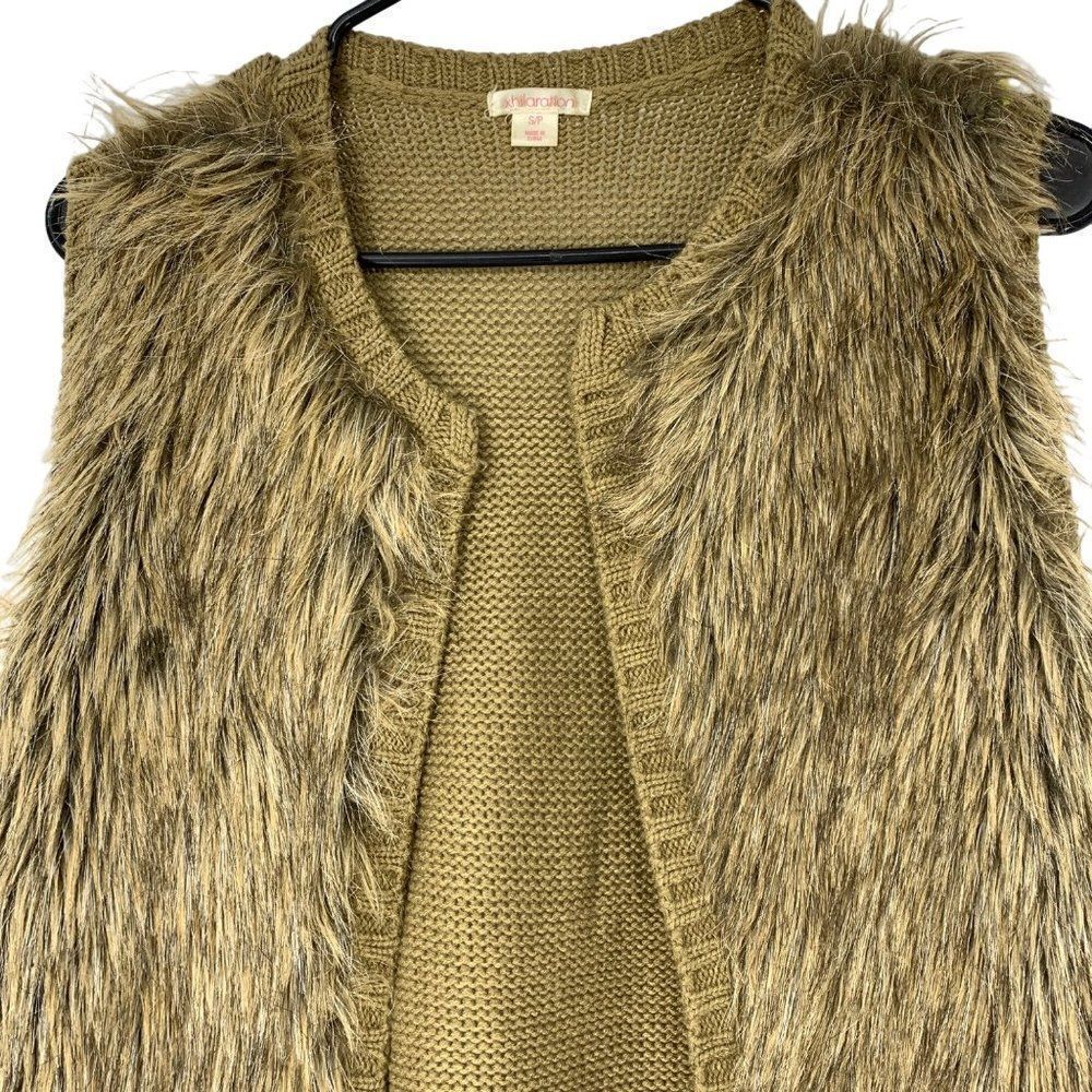 Womens Xhilaration Size S Faux Fur Vest Target Releasae 2014 Knit Sweater 3132 - Picture 5 of 7